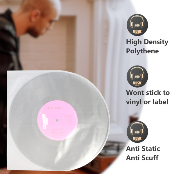 20 10" Inch Groovy's Anti-Static Poly-Inner Vinyl Plastic Record Sleeves-18203