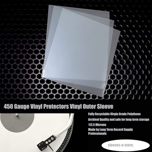 25 12" Inch Vinyl Album LP 450 Gauge Outer Plastic Polythene Record Sleeves-17706