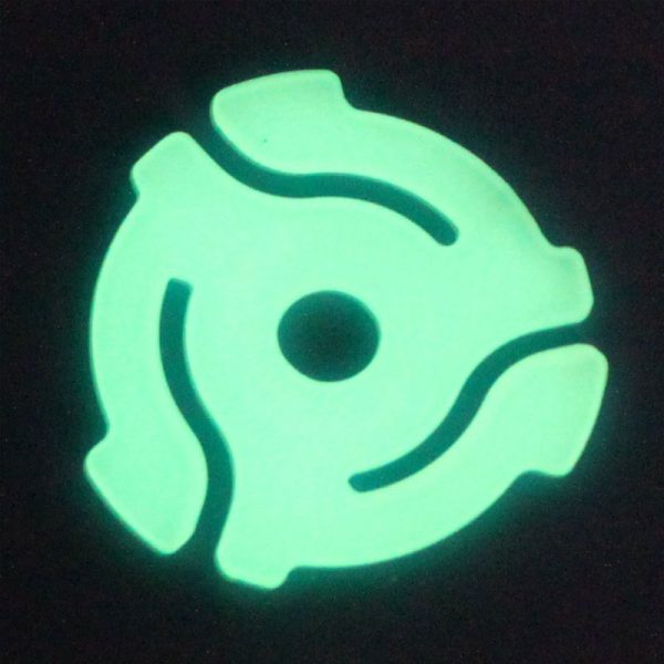 1 Glow in the Dark 45 rpm Vinyl Record Inserts Adaptors, Spindles