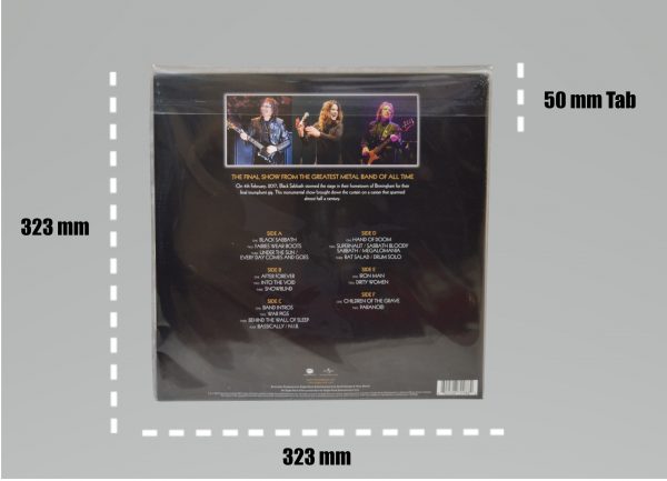 150 12" Inch Resealable 90 Microns Vinyl Album Record Sleeves With Flap