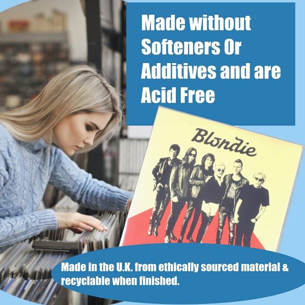 25 7" Inch 450g Gauge Vinyl Single Plastic Polythene Outer Record Sleeves-18121