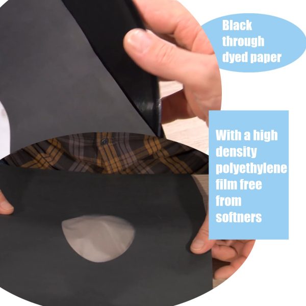 25 12" Inch Black Paper Polylined Inner LP Anti-Static Record Sleeves-18296