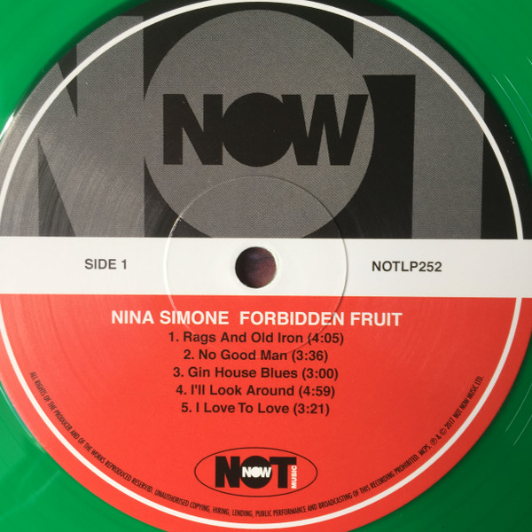 Nina Simone Forbidden Fruit 12" Inch LP 180g Green Vinyl Album 33 rpm Record-18331
