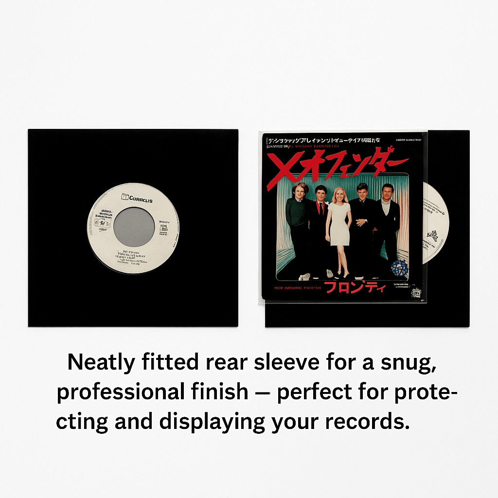 25 7" Inch Black Polylined Anti-Static Record Sleeves - Image 3