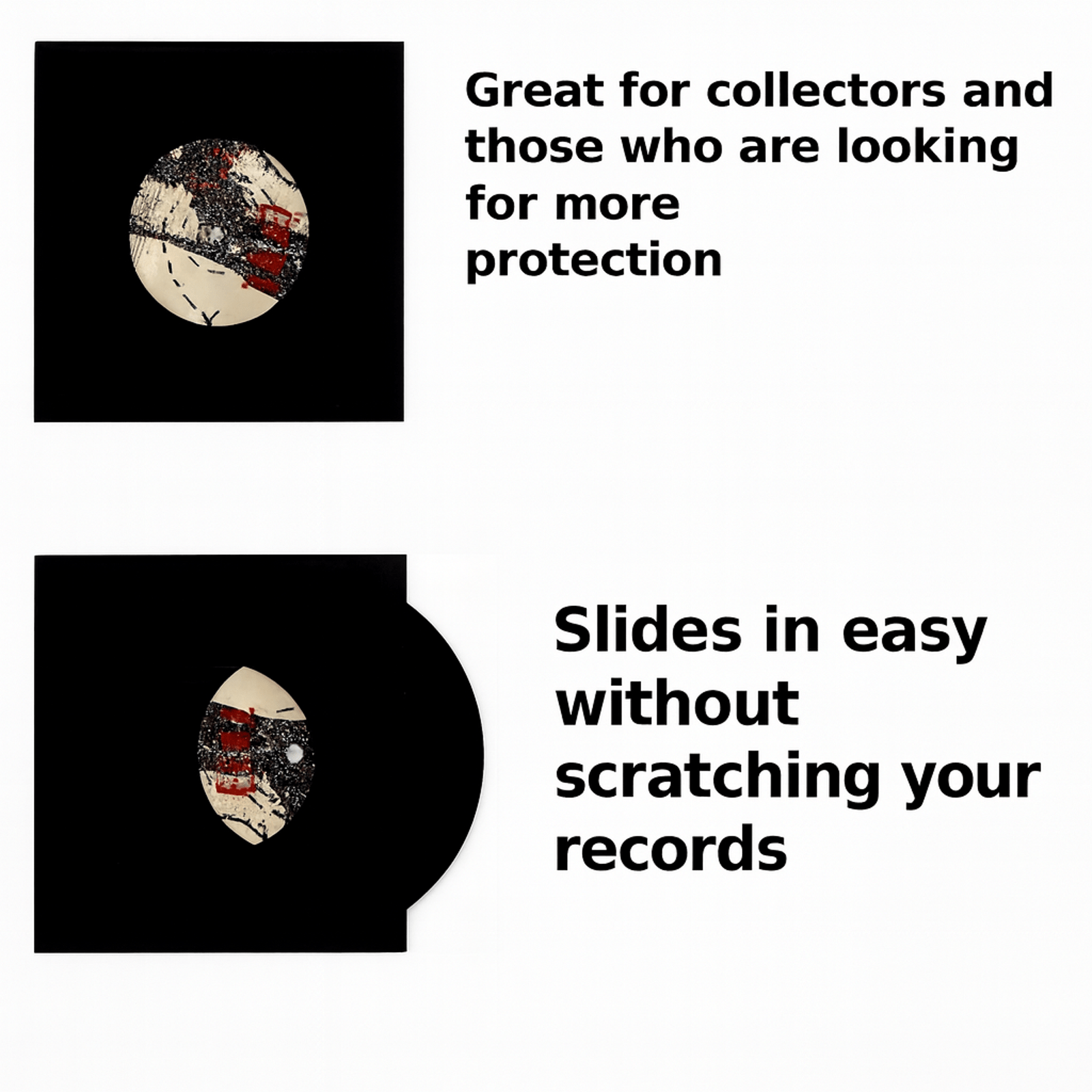 25 7" Inch Black Polylined Anti-Static Record Sleeves - Image 5