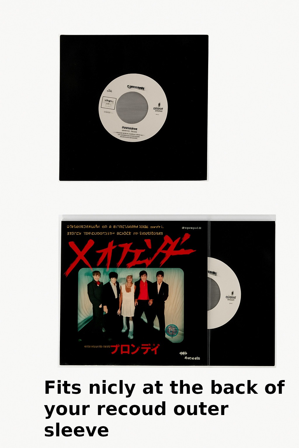 25 7" Inch Black Polylined Anti-Static Record Sleeves - Image 2